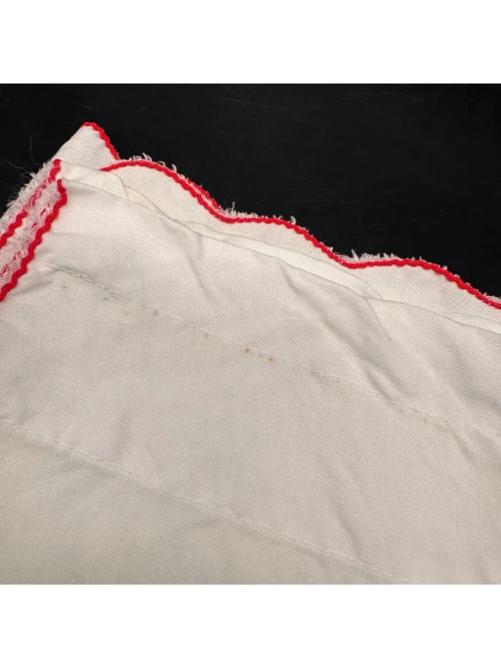 Vintage Rose Scallop Curtain Panels Japan Floral Embroidery Red Pink Melon READ